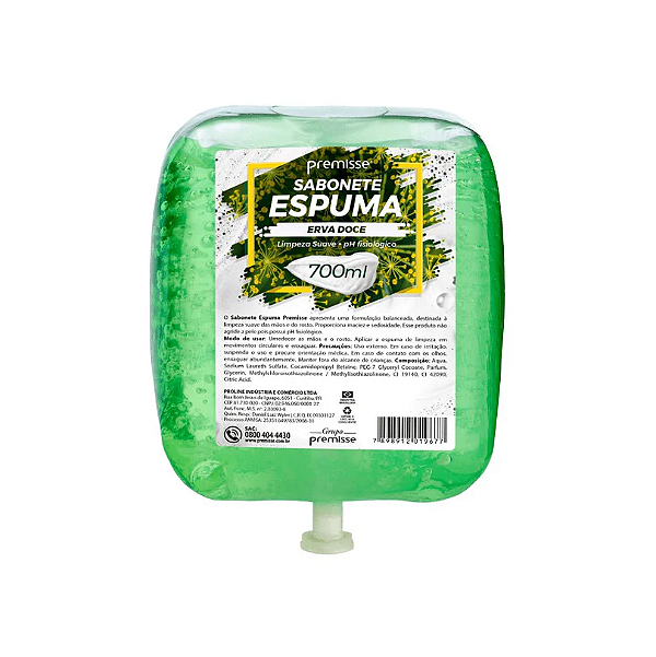 Sabonete Espuma Erva Doce Premisse Refil 700ml