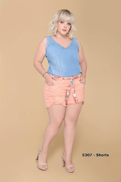 shorts social plus size feminino