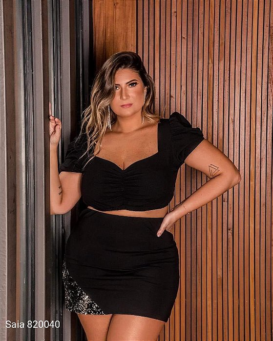 saia de paete plus size