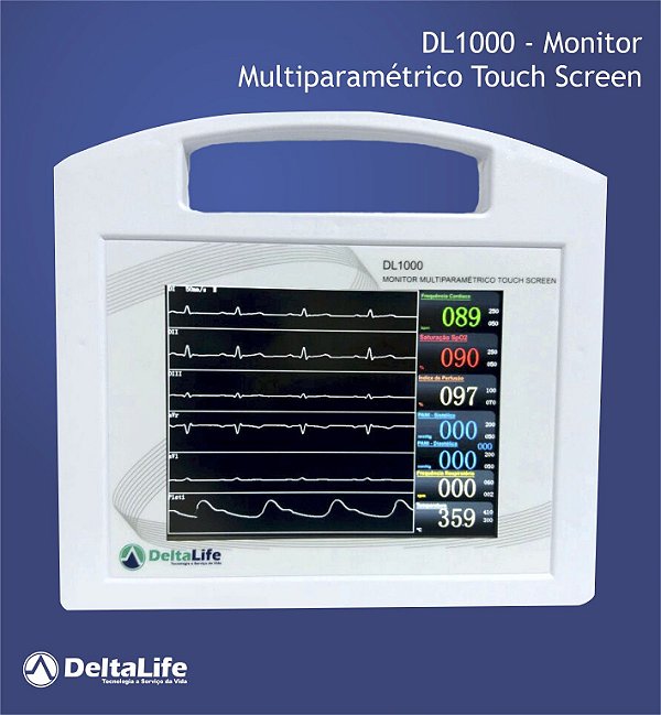 Dl1000 - Monitor multiparamétrico touch screen vet - DeltaLife