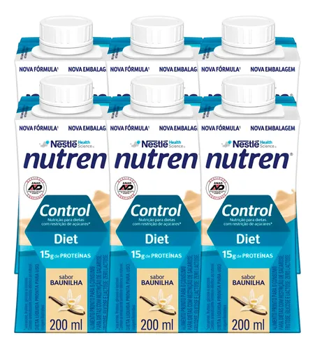 Nutren Control Baunilha 200ml - Kit com 6 unidades