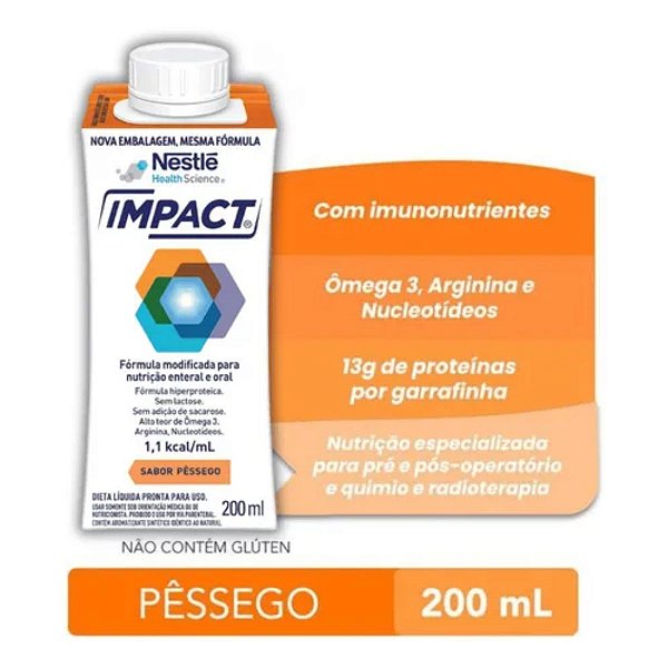 Impact 200 ml Sabor Pêssego
