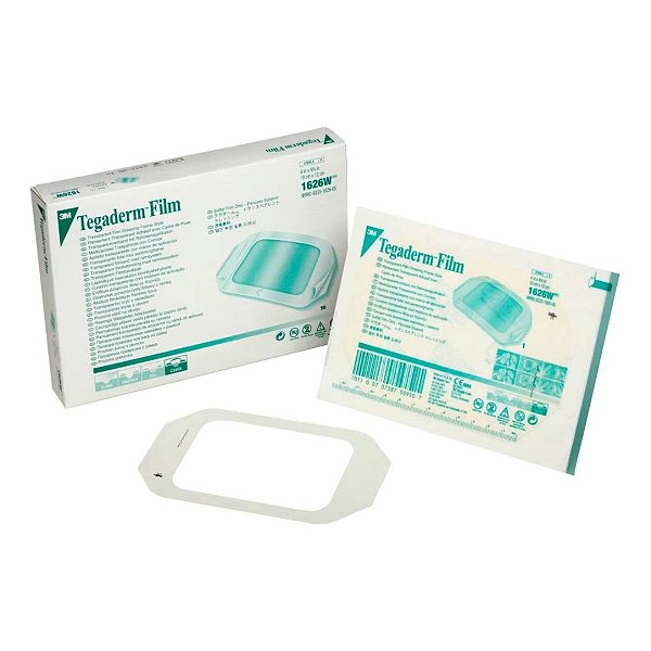 Tegaderm Film Curativo Transparente com moldura de aplicação 6 cm X 7 cm - Marca: 3M - valor unitário.