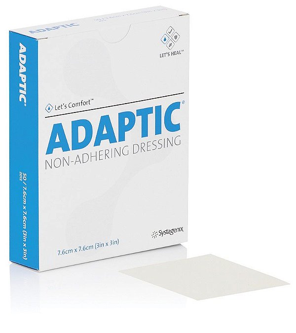 Curativo Adaptic Malha não Aderente - 7,6cmx7,6cm Systagenix