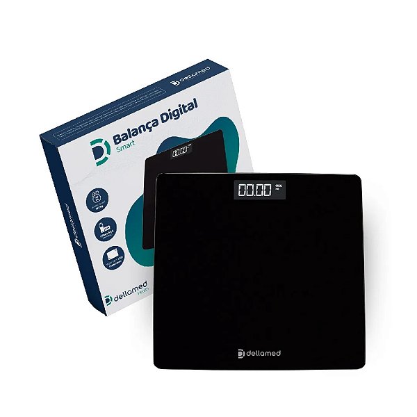 Balança Digital Smart Preta – Dellamed