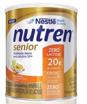 Nutren Sênior 50 + Sem Sabor Zero Lactose 740 g