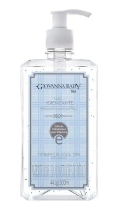 Álcool Gel Giovanna Baby Blue com 500ml