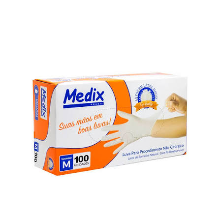 Luva Proc. M Látex Com Pó - Medix