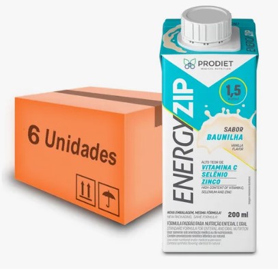 Energyzip 200ml / Baunilha kit com 6 uni. – Prodiet