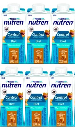 Nutren Control Café Com Leite 200ml - Kit com 6 unidades