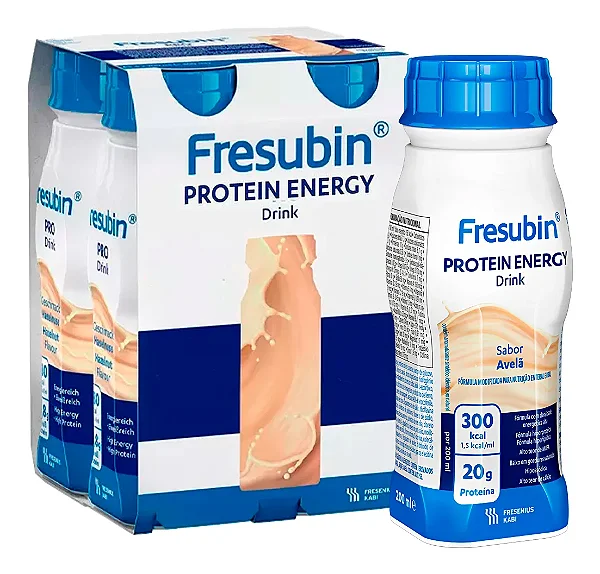Fresubin Protein Energy Drink Avelã Kit Com 4 / 200ml- Fresubin