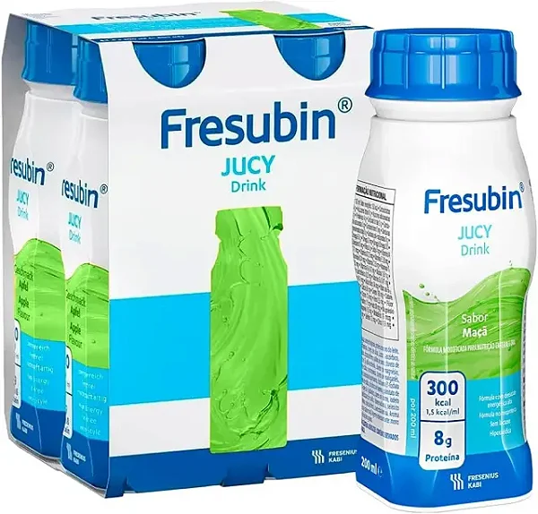 Fresubin Jucy Drink Maça Kit Com 4 / 200ml - Fresenius