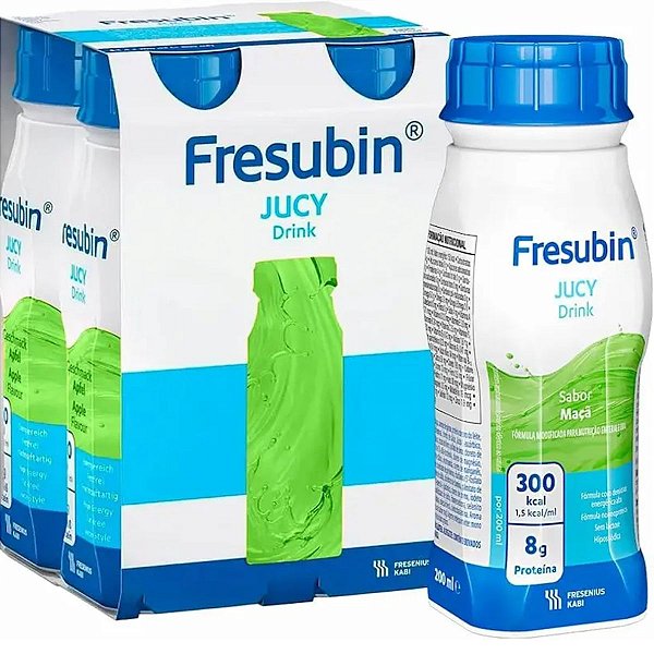 Fresubin Jucy Drink Maça Kit Com 4 / 200ml - Fresenius