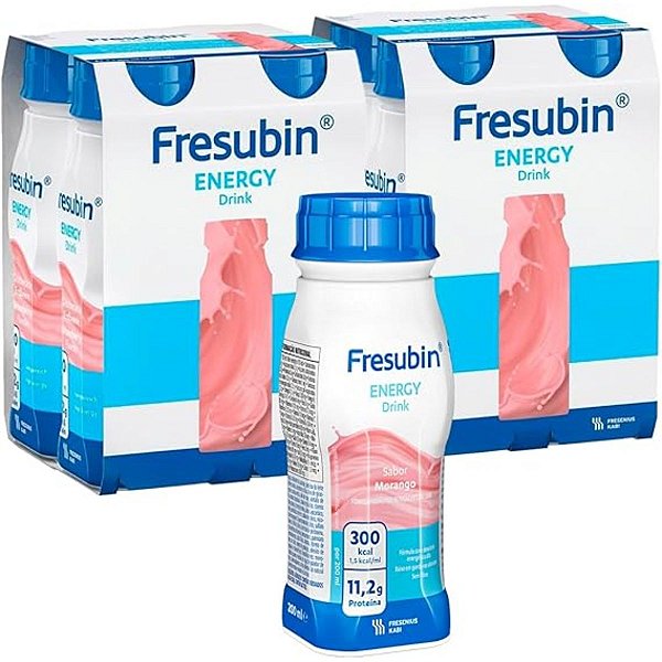 Fresubin Energy Drink Morango 200ml- Kit c/ 8 un