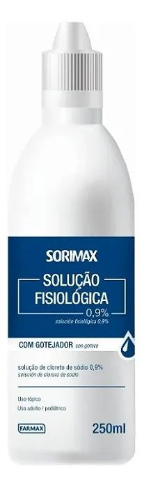 Solução Fisiológica 0,9% 250ml - Sorimax VENCIMENTO 30/04/2026