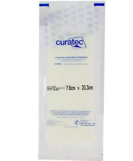 Curatec Compressa Petrolatum 7,6cmx20,3cm 3un