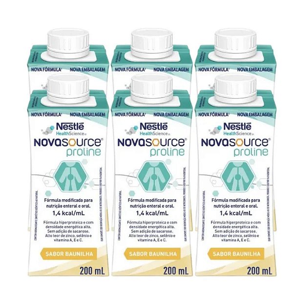 Novasource Proline Baunilha 200ml - Kit com 6 unidades
