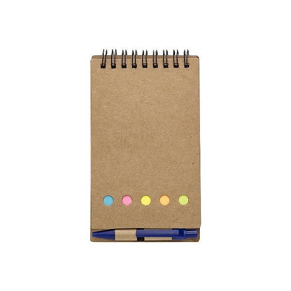 100 Bloco de anotações ecológico com autoadesivos e mini caneta Personalizado