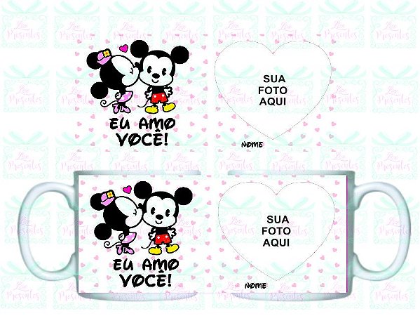 Canecas personalizadas com Fotos- EU AMO VOCÊ!