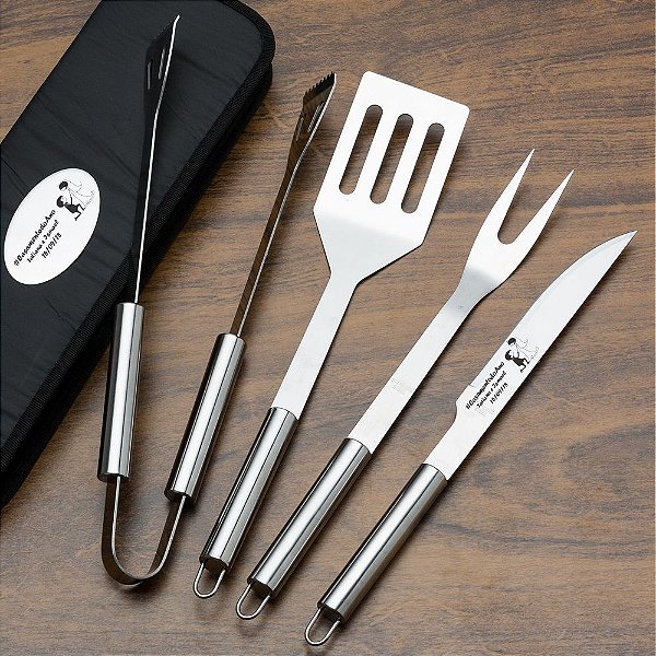 15 Kit churrasco 4 peças personalizados a laser
