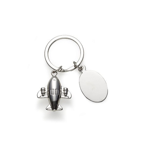 50 Chaveiro Metal Avião personalizado a laser 12085