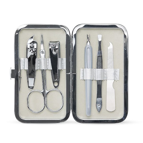 50 kits manicure 6 peças em estojo de couro sintético 13815