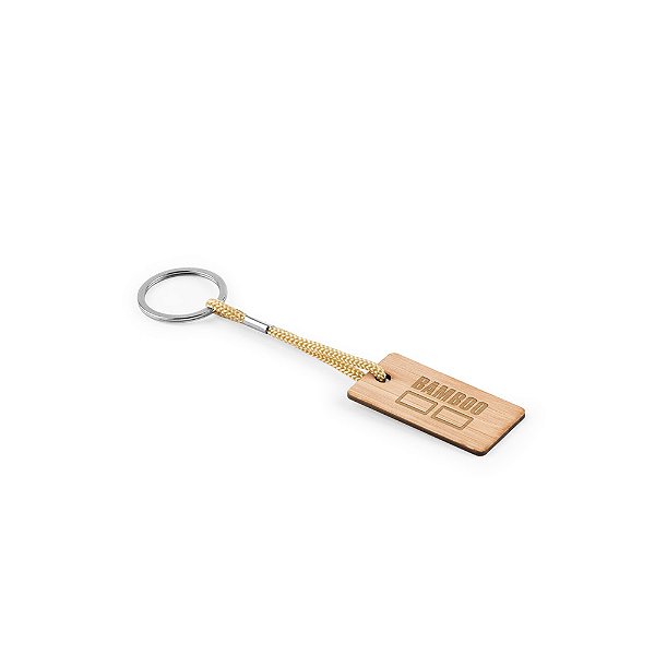 100 Chaveiro em bambu com cordão em PET 95089