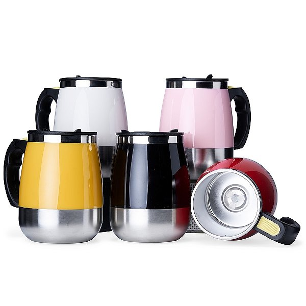 10 Canecas com Misturador 350ml 12458