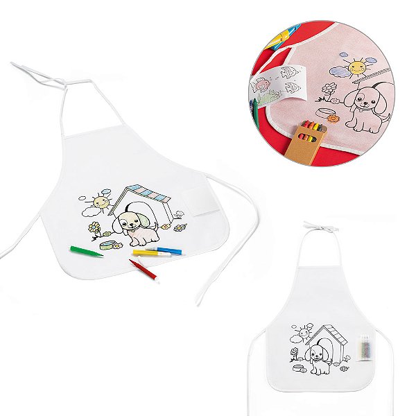 50 Aventais de criança para colorir em non-woven (80 g/m² 59834