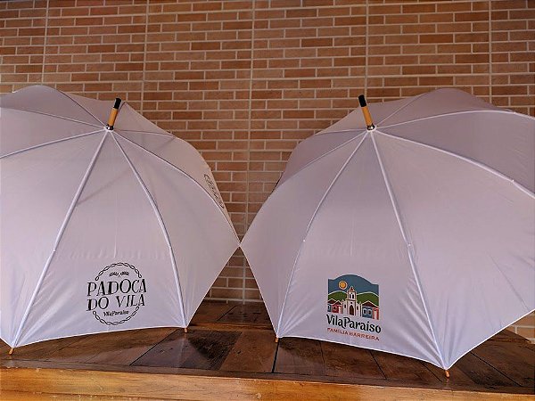 30 Guarda chuvas personalizados brancos