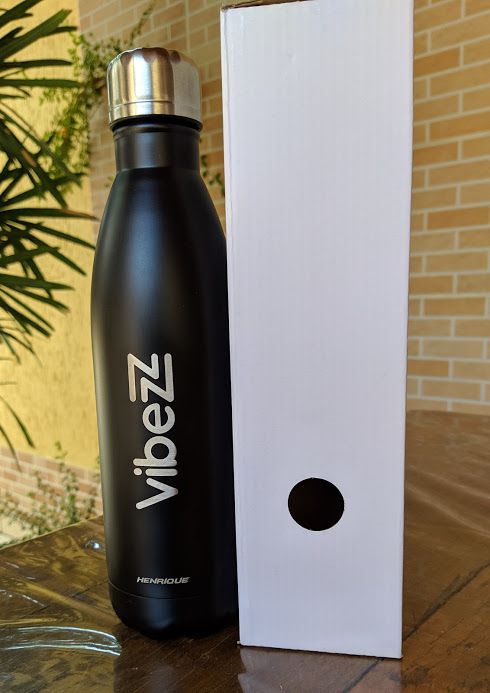 10 Garrafa 750ml em inox com tampa rosque Avel e pintura fosca