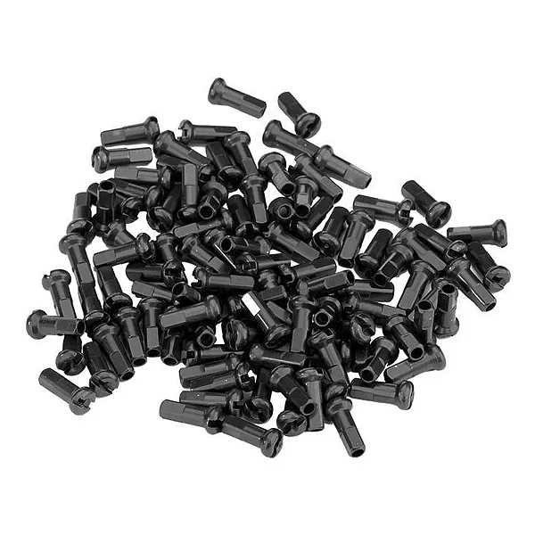 KIT COM 36 UNIDADES NIPLES DE RAIOS PRETO LATÃO