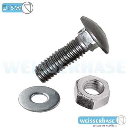 Parafuso para boxtruss Q15 com porca e arruela