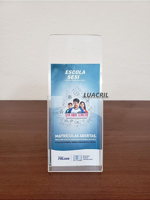 Porta Folder / Folhetos Transparente