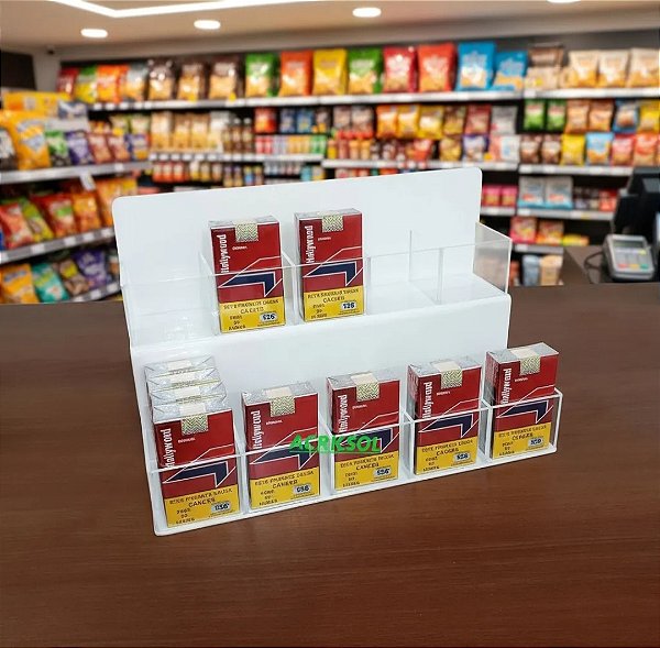 Expositor de Cigarros em Acrilico BRANCO