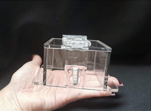 Caixa de Proteção de Botão de Emergência em Acrílico 4mm Pequena 8cm x 8cm x 5cm