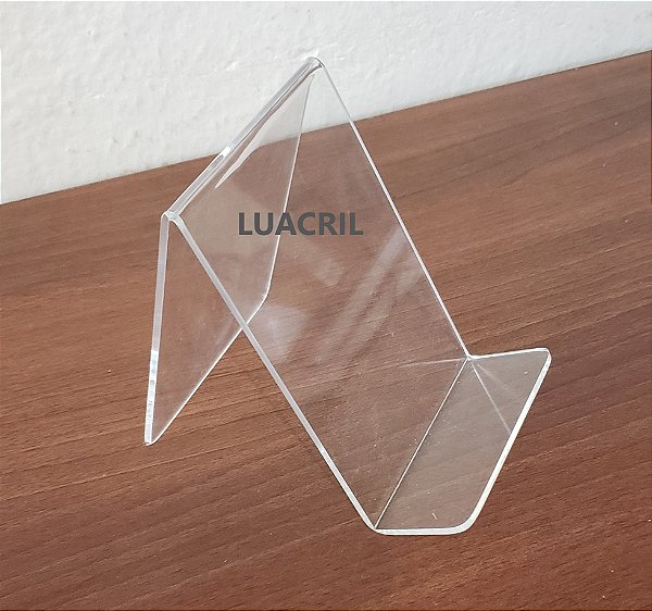 Expositor de Mesa para Livros em Acrílico Cristal