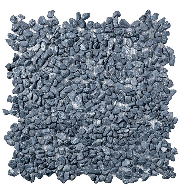 Seixo Pequeno Fosco Preto - 30,5x30,5cm - Glass Mosaic - SX91