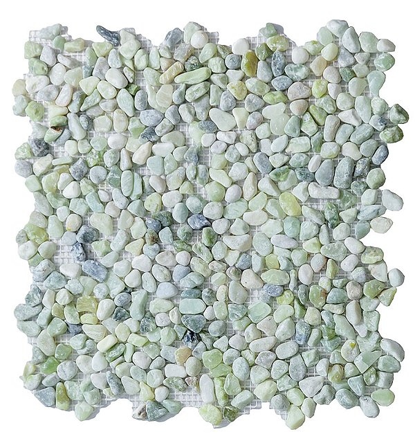 Seixo Pequeno Fosco Verde - 30,5x30,5cm - Glass Mosaic - SX96