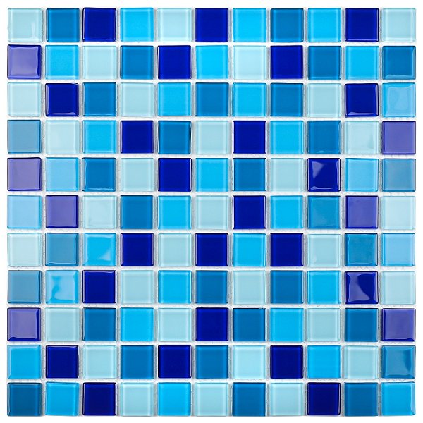 Pastilha Cristal MIX2513 - 30x30cm - Glass Mosaic