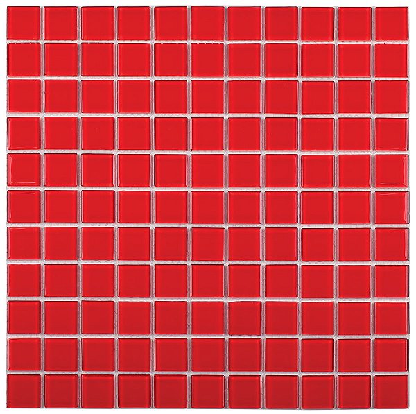 Pastilha Cristal Vermelha - K2503 - 30x30cm - Glass Mosaic
