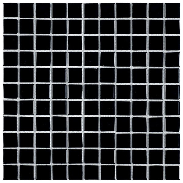 Pastilha Cristal Preto K2502 - 30x30cm - Glass Mosaic