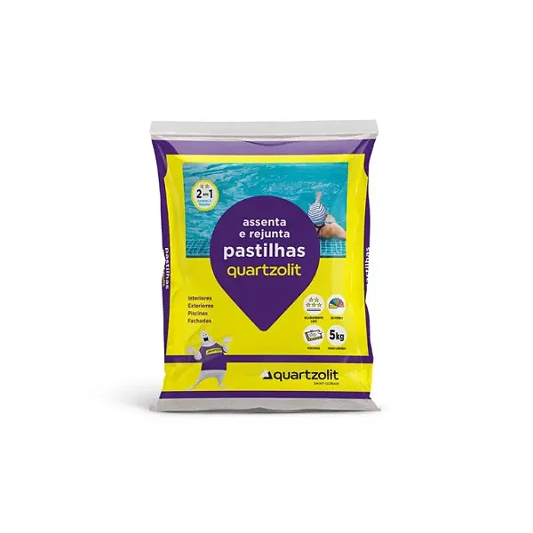 Assenta e Rejunta Pastilhas Piscinas e Fachadas - Quartzolit 5 Kg - Cor: Verde Floresta