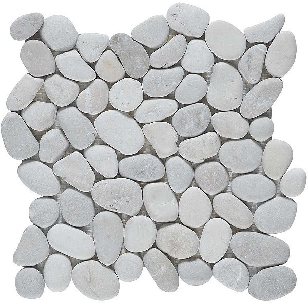 Seixo Branco - Telado 30x30cm - Fosco
