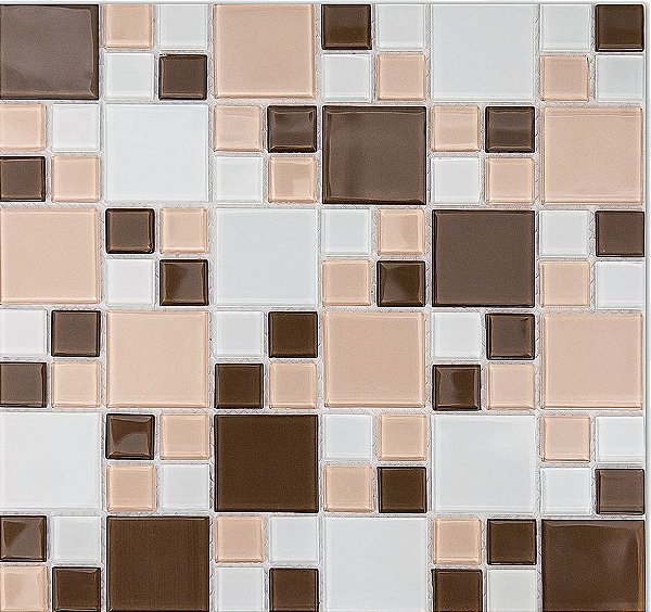 Pastilha K2413 - 30x30cm - Glass Mosaic