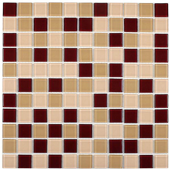 Pastilha Cristal MIX2514 - 30x30cm - Glass Mosaic