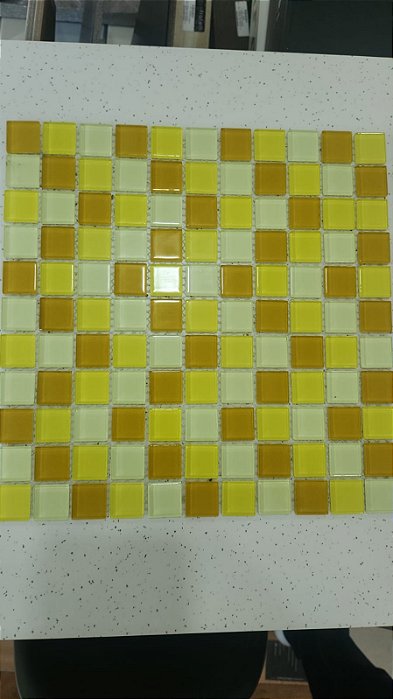 Pastilha Cristal - Mix09 - Amarela e Bege - 30x30 cm