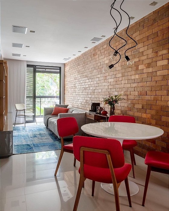 Lajota de Barro 07x20 cm - Terracota Liso - Santa Alda