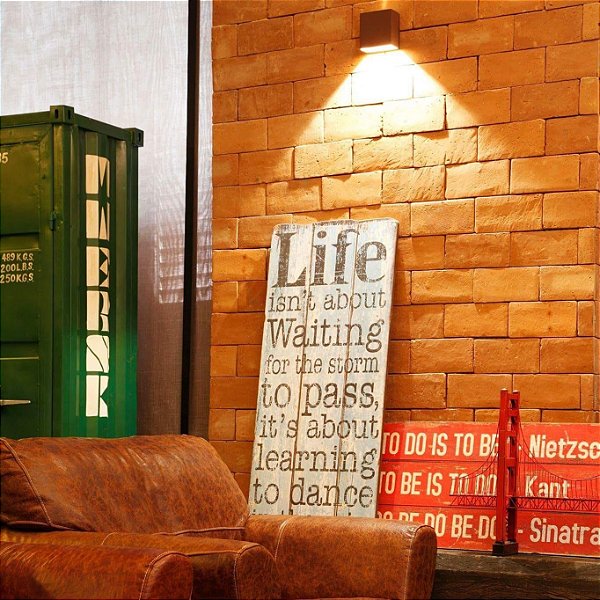 Lajota de Barro Terracota Rústico - 10x20cm - Santa Alda