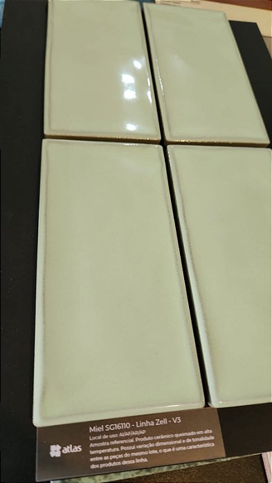 Porcelanato Esmaltado - 7,5x15 Granel - Sg-16110 - Miel- Atlas